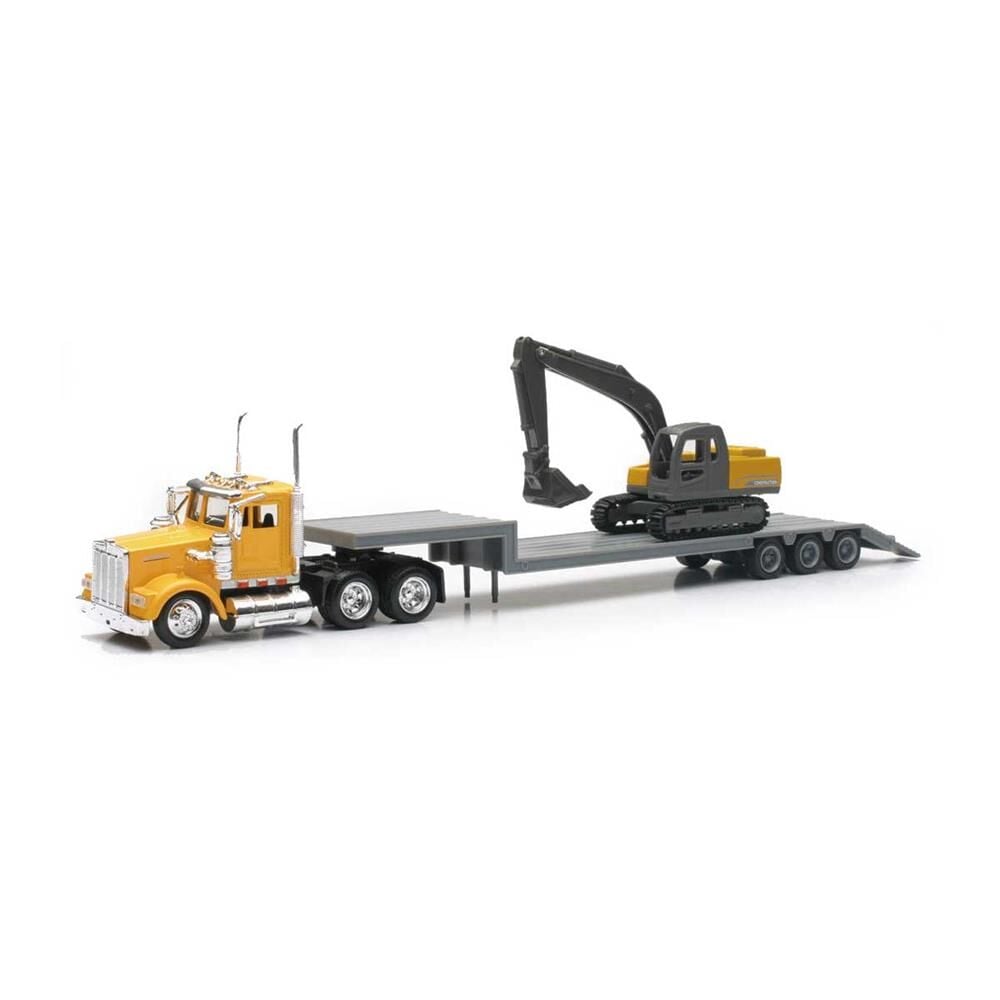 1:43 Long Haul Kenworth Taşıyıcı Tır Ve Ekskavatör
