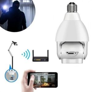 WiFi 360 Panoramik Ampul Kamera Gece Görüş Ses Akıllı Hareket Algılayıcı