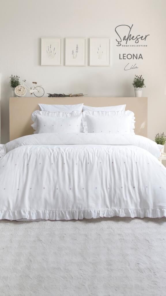 Şaheser Home Collection Jakarlı Nevresim Takımı Çift Kişilik Leona Lila