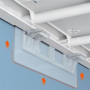 Dolap İçi Raflar İçin 4\'lü Plastik Güçlü Yapışkanlı Raf Destek Aparatı