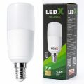 LedX AL-CLL 7 Watt E14 Duylu Soğuk Beyaz Silindirik Tasarım LED Ampul