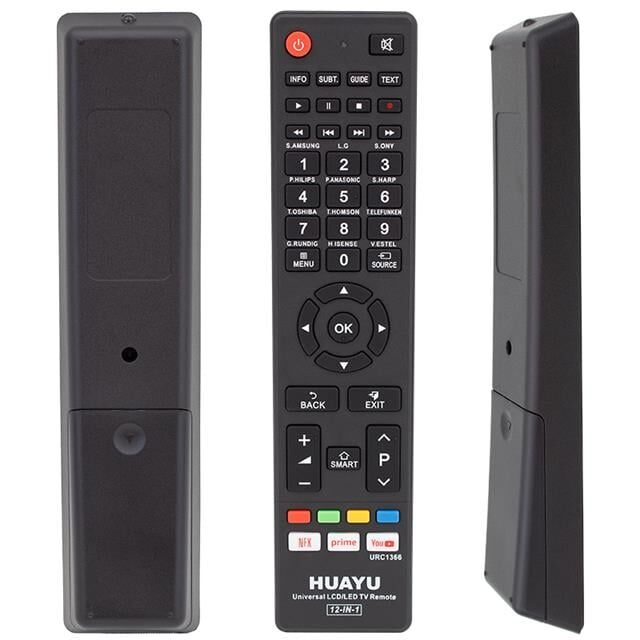 Huayu URC1366 12in1 Netflix Prime Youtube Tuşlu Universal Akıllı Kumanda Blisterli