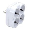 De-Pa 10004 Topraklı 16 Amper 250 Volt Beyaz 4'lü Çok Amaçlı Golyat Priz