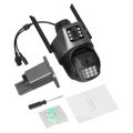 Plato PL-39050 Dual Smart Çift Kameralı Gece Görüşlü 3MP+3MP Speed Dome Wi-Fi Güvenlik Kamerası iCSee