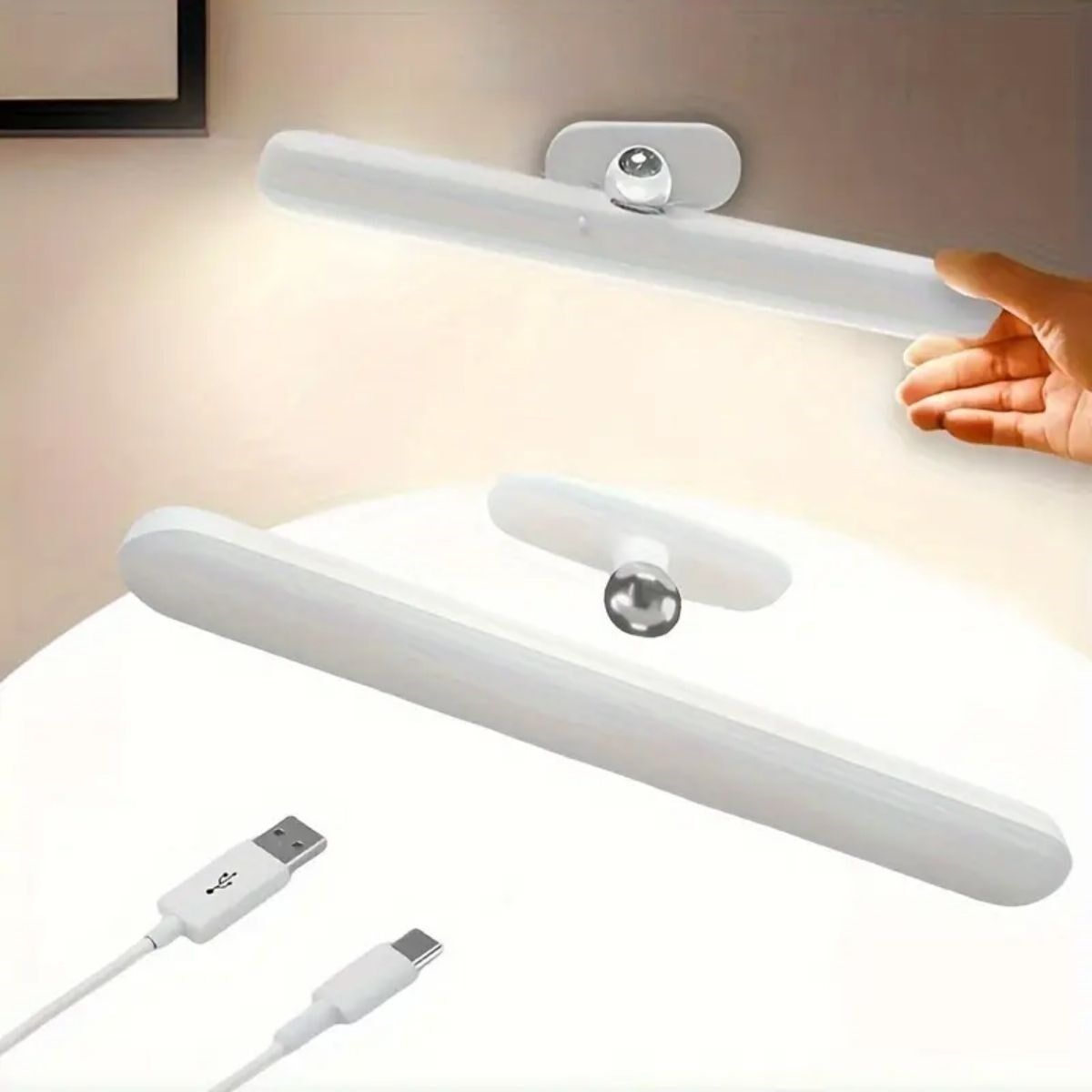 Yumurcak Shop® Dokunmatik USB İle Şarj Olabilen 27 cm Led Aydınlatma Makyaj Aynası Işığı