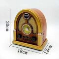 Orta Boy Kubbe Model Retro Ahşap Tasarım Bluetooth Hoparlörlü Radyo – FM/AM Destekli, Şarjlı ve Taşınabilir Radyo NS-7061