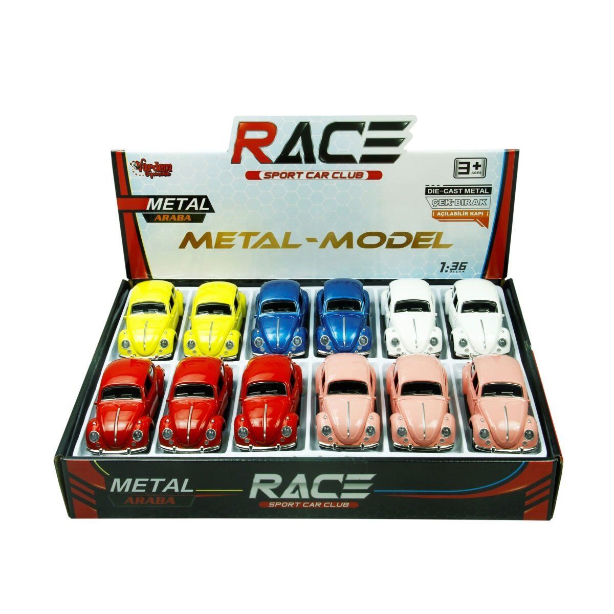 TIN-80131-12 Çek Bırak 1:36 DieCast Araba - 1 Adet Stokta Olan Gönderilir